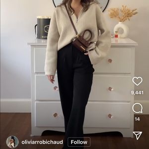 H&M Rib-Knit Half-zip sweater